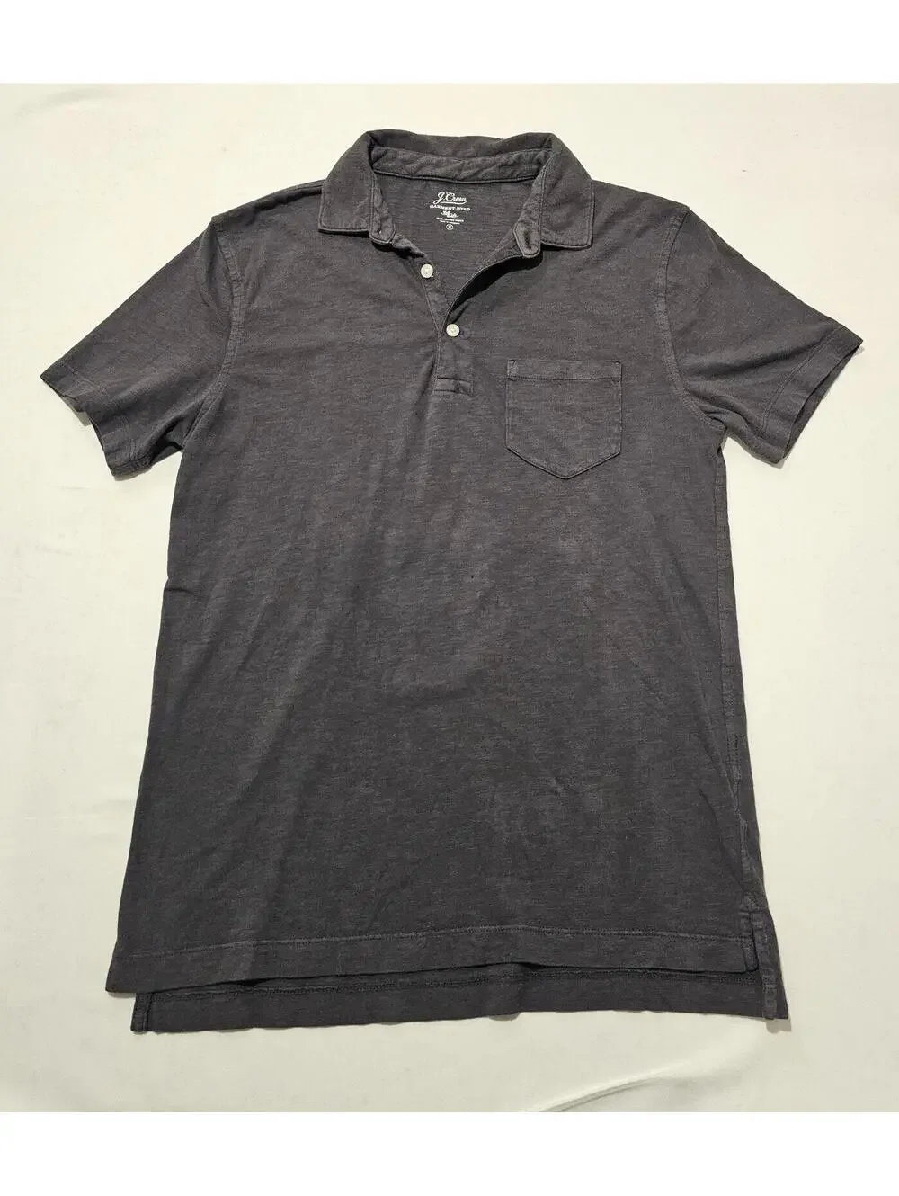 J.Crew Gray Short Sleeve Polo Shirt with Chest Pocket Men's Small